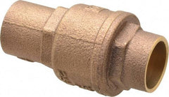 Legend Valve - 3/4" Bronze Check Valve - Inline, Soldered x Soldered, 250 WOG - USA Tool & Supply