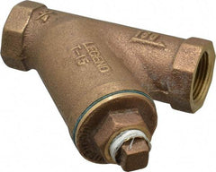 Legend Valve - 3/4" Pipe, FNPT Ends, Bronze Y-Strainer - 300 psi WOG Rating, 150 psi WSP Rating - USA Tool & Supply