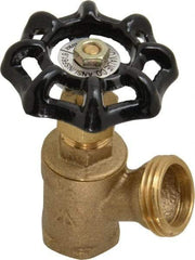 Legend Valve - 1/2 Inch Pipe, Brass, FNPT x GHT End Connection, Boiler Drain Valve - 125 psi WOG Rating, Handwheel Handle - USA Tool & Supply