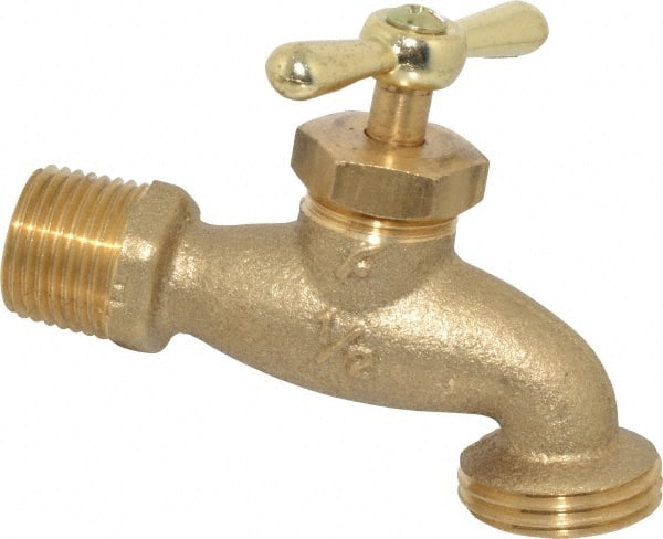 Legend Valve - 1/2 Inch Pipe, 125 psi WOG Rating, Brass Hose Bibb, Stop Valve - USA Tool & Supply