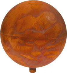 Legend Valve - 5" Diam, Spherical, Metal Float - 1/4-20 Thread, Copper, 125 Max psi - USA Tool & Supply