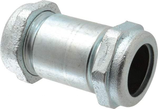 Legend Valve - 1-1/4" Pipe, Galvanized Compression Pipe Coupling - 200 psi WOG Rating - USA Tool & Supply