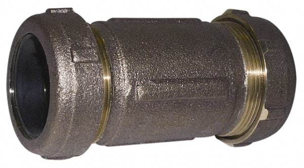 Legend Valve - 1-1/2" Pipe, Lead Free Brass Compression Pipe Coupling - 125 psi WOG Rating - USA Tool & Supply