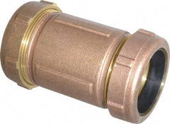 Legend Valve - 2" Copper Tube, Brass Compression Pipe Coupling - 125 psi WOG Rating - USA Tool & Supply
