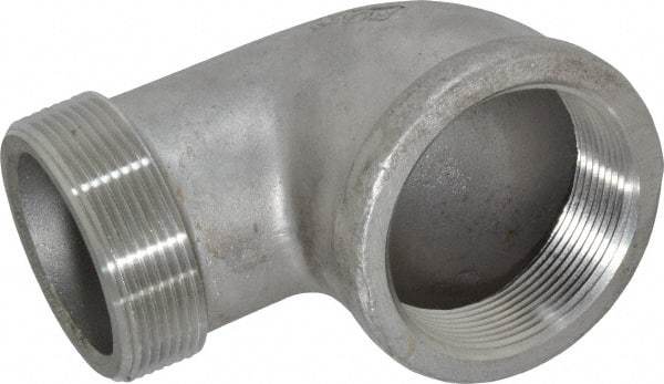 Merit Brass - 2" Grade 304 Stainless Steel Pipe 90° Street Elbow - FNPT x MNPT End Connections, 150 psi - USA Tool & Supply