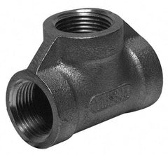 Merit Brass - 4" Grade 316 Stainless Steel Pipe Tee - FNPT x FNPT x FNPT End Connections, 150 psi - USA Tool & Supply