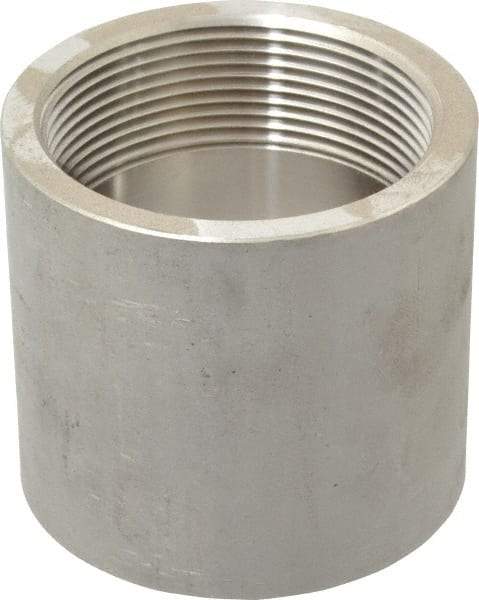 Merit Brass - 2" Grade 304 Stainless Steel Pipe Coupling - FNPT x FNPT End Connections, 150 psi - USA Tool & Supply