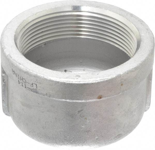 Value Collection - 2" Grade 304 Stainless Steel Pipe End Cap - FNPT End Connections, 150 psi - USA Tool & Supply