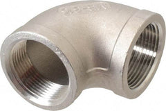Merit Brass - 1-1/4" Grade 316 Stainless Steel Pipe 90° Elbow - FNPT x FNPT End Connections, 150 psi - USA Tool & Supply