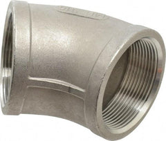 Merit Brass - 2" Grade 316 Stainless Steel Pipe 45° Elbow - FNPT x FNPT End Connections, 150 psi - USA Tool & Supply