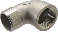 Merit Brass - 1-1/4" Grade 316 Stainless Steel Pipe 90° Street Elbow - FNPT x MNPT End Connections, 150 psi - USA Tool & Supply