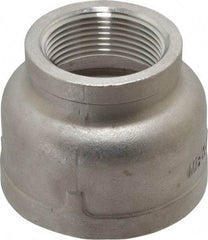 Merit Brass - 2 x 1-1/4" Grade 316 Stainless Steel Pipe Reducer Coupling - FNPT x FNPT End Connections, 150 psi - USA Tool & Supply