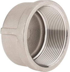 Merit Brass - 2" Grade 316 Stainless Steel Pipe End Cap - FNPT End Connections, 150 psi - USA Tool & Supply