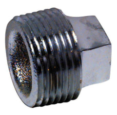 Merit Brass - 4" Grade 304 Stainless Steel Pipe Square Head Plug - MNPT End Connections, 150 psi - USA Tool & Supply