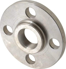 Merit Brass - 1" Pipe, 4-1/4" OD, Stainless Steel, Threaded Pipe Flange - 3-1/8" Across Bolt Hole Centers, 5/8" Bolt Hole, 150 psi, Grade 316 - USA Tool & Supply