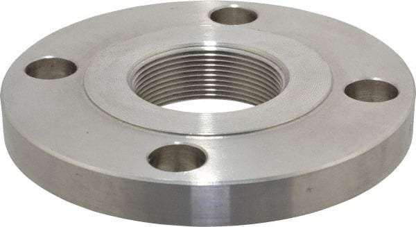 Value Collection - 2" Pipe, 6" OD, Stainless Steel, Threaded Pipe Flange - 4-3/4" Across Bolt Hole Centers, 3/4" Bolt Hole, 150 psi, Grades 316 & 316L - USA Tool & Supply