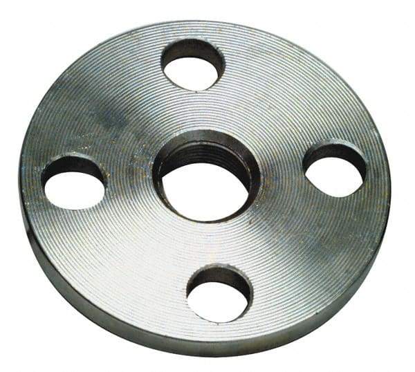 Merit Brass - 1/2" Pipe, 3-1/2" OD, Stainless Steel, Threaded Pipe Flange - 2-3/8" Across Bolt Hole Centers, 5/8" Bolt Hole, 150 psi, Grade 316 - USA Tool & Supply