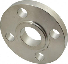 Merit Brass - 1" Pipe, 4-1/4" OD, Stainless Steel, Slip On Pipe Flange - 3-1/8" Across Bolt Hole Centers, 5/8" Bolt Hole, 150 psi, Grades 316 & 316L - USA Tool & Supply