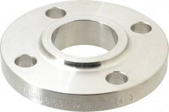 Merit Brass - 1-1/2" Pipe, 5" OD, Stainless Steel, Slip On Pipe Flange - 3-7/8" Across Bolt Hole Centers, 5/8" Bolt Hole, 150 psi, Grades 316 & 316L - USA Tool & Supply