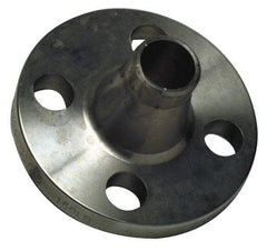 Merit Brass - 1-1/2" Pipe, 5" OD, Stainless Steel, Weld Neck Pipe Flange - 3-7/8" Across Bolt Hole Centers, 5/8" Bolt Hole, 150 psi, Grades 316 & 316L - USA Tool & Supply