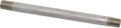 Merit Brass - Schedule 40, 1/8" Pipe x 5" Long, Grade 304/304L Stainless Steel Pipe Nipple - Welded & Threaded - USA Tool & Supply