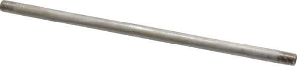 Merit Brass - Schedule 40, 1/8" Pipe x 10" Long, Grade 304/304L Stainless Steel Pipe Nipple - Welded & Threaded - USA Tool & Supply