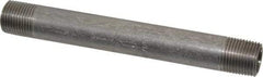 Merit Brass - Schedule 40, 3/8" Pipe x 5" Long, Grade 304/304L Stainless Steel Pipe Nipple - Welded & Threaded - USA Tool & Supply