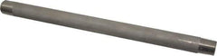 Merit Brass - Schedule 40, 1/2" Pipe x 12" Long, Grade 304/304L Stainless Steel Pipe Nipple - Welded & Threaded - USA Tool & Supply