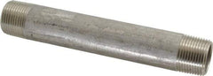 Merit Brass - Schedule 40, 3/4" Pipe x 6" Long, Grade 304/304L Stainless Steel Pipe Nipple - Welded & Threaded - USA Tool & Supply