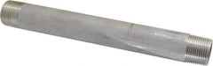 Merit Brass - Schedule 40, 3/4" Pipe x 8" Long, Grade 304/304L Stainless Steel Pipe Nipple - Welded & Threaded - USA Tool & Supply