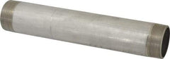 Merit Brass - Schedule 40, 2" Pipe x 12" Long, Grade 304/304L Stainless Steel Pipe Nipple - Welded & Threaded - USA Tool & Supply