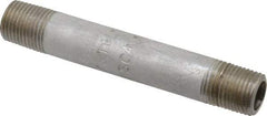 Merit Brass - Schedule 40, 1/8" Pipe x 2-1/2" Long, Grade 316/316L Stainless Steel Pipe Nipple - Welded & Threaded - USA Tool & Supply