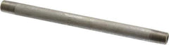 Merit Brass - Schedule 40, 1/8" Pipe x 5-1/2" Long, Grade 316/316L Stainless Steel Pipe Nipple - Welded & Threaded - USA Tool & Supply