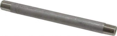 Merit Brass - Schedule 40, 1/4" Pipe x 6" Long, Grade 316/316L Stainless Steel Pipe Nipple - Welded & Threaded - USA Tool & Supply