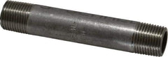 Merit Brass - Schedule 40, 3/8" Pipe x 3-1/2" Long, Grade 316/316L Stainless Steel Pipe Nipple - Welded & Threaded - USA Tool & Supply