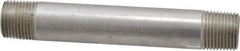 Merit Brass - Schedule 40, 3/8" Pipe x 4" Long, Grade 316/316L Stainless Steel Pipe Nipple - Welded & Threaded - USA Tool & Supply