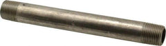 Merit Brass - Schedule 40, 3/8" Pipe x 5-1/2" Long, Grade 316/316L Stainless Steel Pipe Nipple - Welded & Threaded - USA Tool & Supply