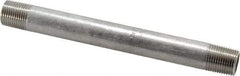 Merit Brass - Schedule 40, 3/8" Pipe x 6" Long, Grade 316/316L Stainless Steel Pipe Nipple - Welded & Threaded - USA Tool & Supply