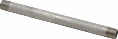 Merit Brass - Schedule 40, 3/8" Pipe x 8" Long, Grade 316/316L Stainless Steel Pipe Nipple - Welded & Threaded - USA Tool & Supply