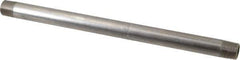 Merit Brass - Schedule 40, 3/8" Pipe x 10" Long, Grade 316/316L Stainless Steel Pipe Nipple - Welded & Threaded - USA Tool & Supply