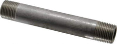 Merit Brass - Schedule 40, 1/2" Pipe x 5" Long, Grade 316/316L Stainless Steel Pipe Nipple - Welded & Threaded - USA Tool & Supply