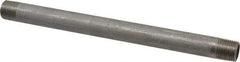 Merit Brass - Schedule 40, 1/2" Pipe x 10" Long, Grade 316/316L Stainless Steel Pipe Nipple - Welded & Threaded - USA Tool & Supply