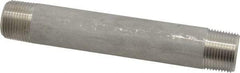 Merit Brass - Schedule 40, 3/4" Pipe x 6" Long, Grade 316/316L Stainless Steel Pipe Nipple - Welded & Threaded - USA Tool & Supply