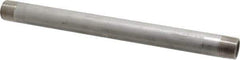 Merit Brass - Schedule 40, 3/4" Pipe x 12" Long, Grade 316/316L Stainless Steel Pipe Nipple - Welded & Threaded - USA Tool & Supply