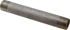 Merit Brass - Schedule 40, 1" Pipe x 8" Long, Grade 316/316L Stainless Steel Pipe Nipple - Welded & Threaded - USA Tool & Supply