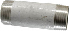 Merit Brass - Schedule 40, 2" Pipe x 6" Long, Grade 316/316L Stainless Steel Pipe Nipple - Welded & Threaded - USA Tool & Supply