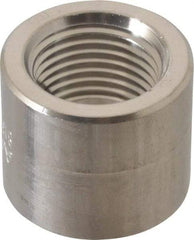 Merit Brass - 1/2" Grade 316/316L Stainless Steel Pipe Half Coupling - FNPT End Connections, 3,000 psi - USA Tool & Supply