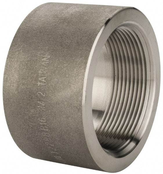 Merit Brass - 2" Grade 316/316L Stainless Steel Pipe Half Coupling - FNPT End Connections, 3,000 psi - USA Tool & Supply