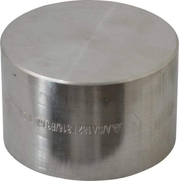 Merit Brass - 2" Grade 316/316L Stainless Steel Pipe End Cap - FNPT End Connections, 3,000 psi - USA Tool & Supply