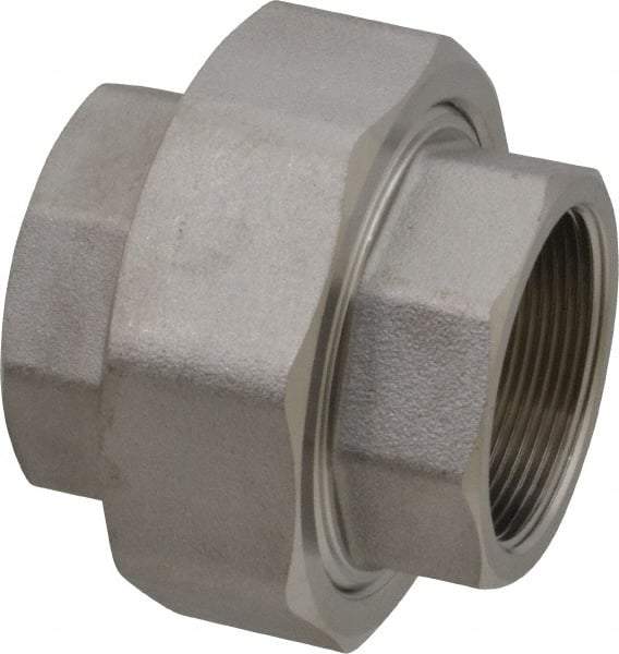 Merit Brass - 2" Grade 316/316L Stainless Steel Pipe Union - FNPT x FNPT End Connections, 3,000 psi - USA Tool & Supply
